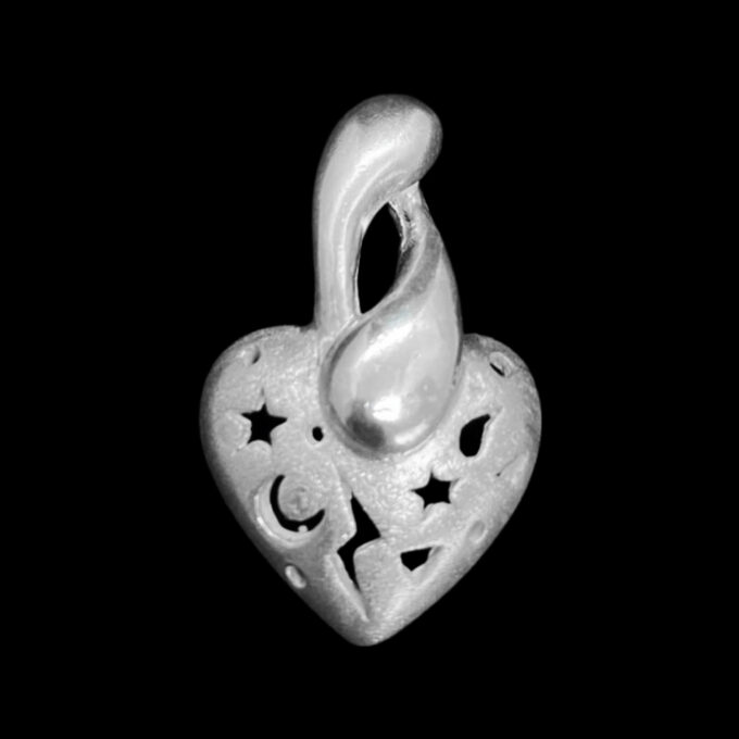 Dije Corazon C/Lunas Y Estrellas