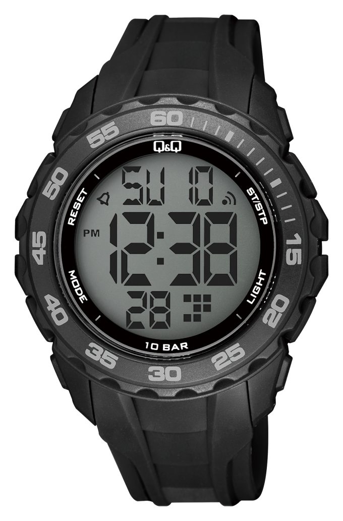 Q&Q Cuero G06A-001VY Hombre 46mm
