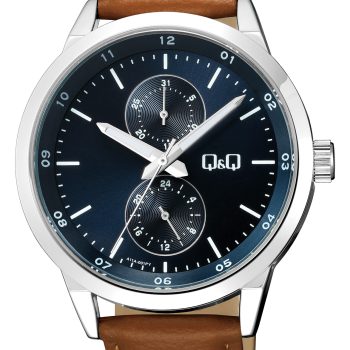 Q&Q Cuero A11A-001PY Hombre 42mm