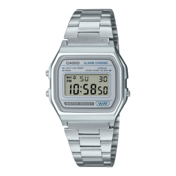 Casio A-158WEA-7D Vintage Digital Crono Alarma Blanc