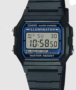 Casio F-105W-1A Digital D/Hora Crono Alarma Illum