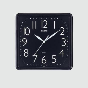 Casio IQ-06-1D De Pared Cuadrado Negro Casio